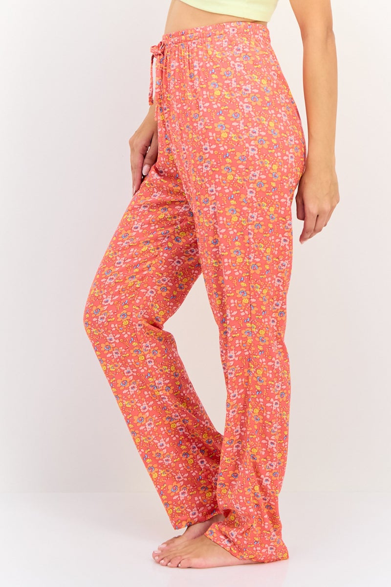 zivame Women Floral Print Drawstring Pyjama Pants, Multicolor - Image 2